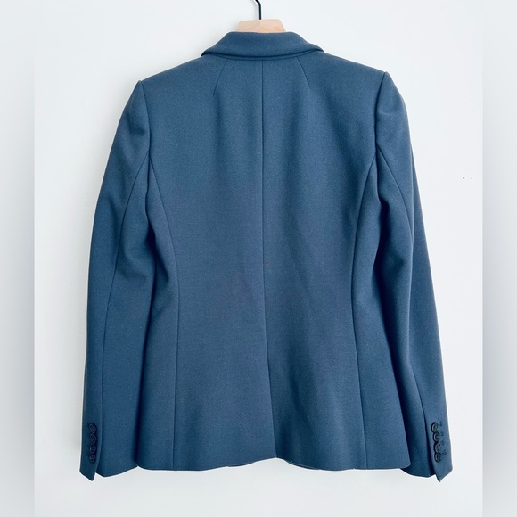 J Crew Womens 4 Bonded Crepe one button Blazer Jacket Slate Gray - Picture 2 of 10